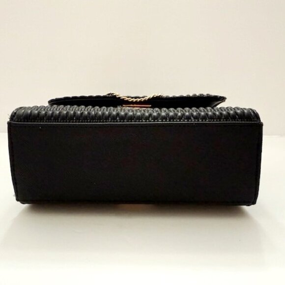 Aldo Black Kaasien Purse Quilted Crossbody Gold Chain Strap & Top Handle NWOT - Picture 4 of 8
